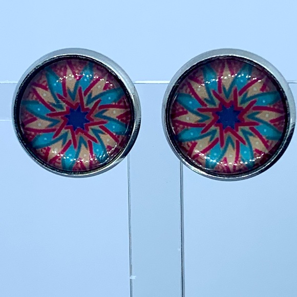 Jewelry - Faux Druzy Stud Stainless Steel Earrings